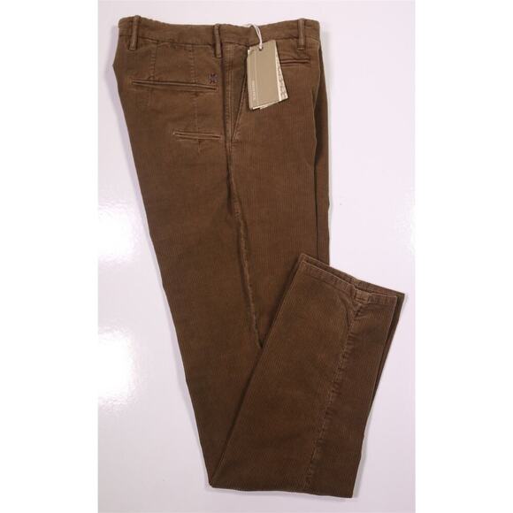 Incotex Brown Cotton Corduroy Slim Fit Distressed Button-Fly Pants 31x32 New! - Picture 1 of 10
